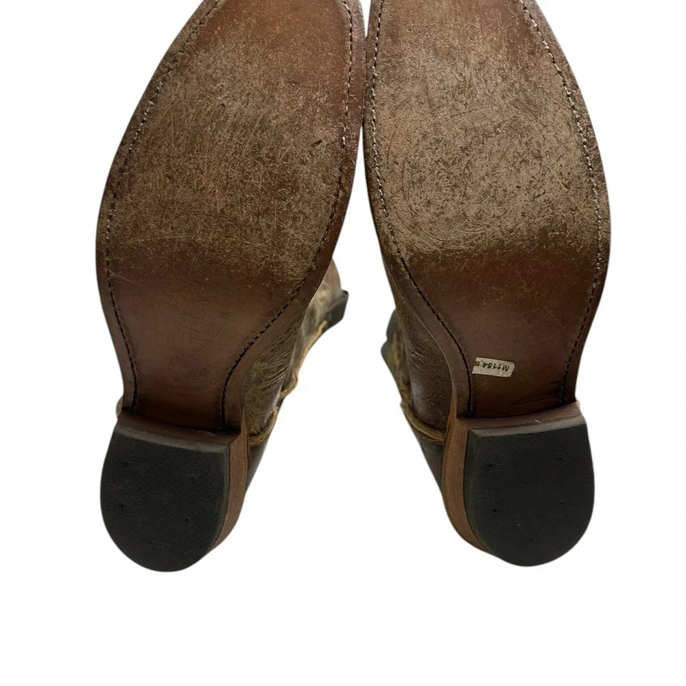 Vintage Brown Leather Cowboy Boots